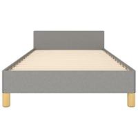 Bedframe zonder matras 90x190 cm stof lichtgrijs - thumbnail
