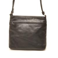 Berba leren Crossbody tas Soft  Zwart - thumbnail