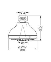 GROHE Tempesta 100 Hoofddouche - 10cm - 4 straalsoorten - chroom/wit 27606001 - thumbnail