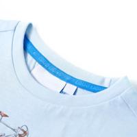 Kindershirt busjesprint 128 lichtblauw - thumbnail