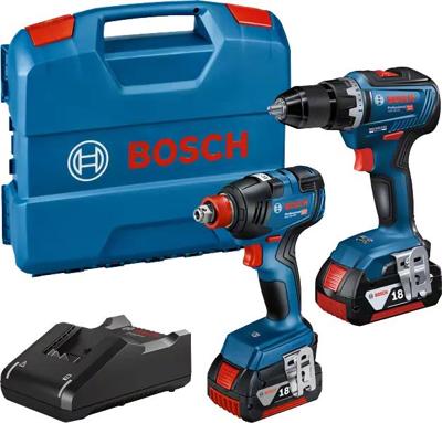 Bosch Professional SR 18V-55 accu schroefboormachine + GDX 18V-200 Accu Slag(moer)schroevendraaier 18V 4.0AH in L-Case - 06019J2207