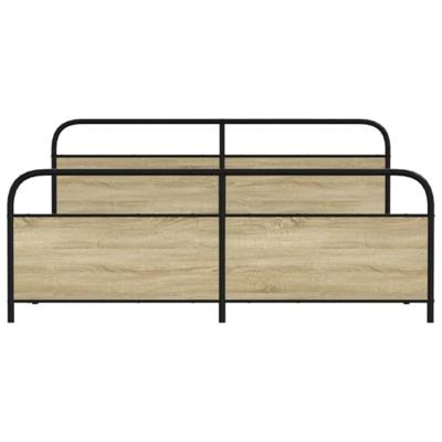 Bedframe zonder matras metaal sonoma eikenkleurig 193x203 cm