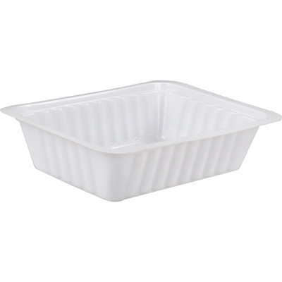 Bak | PS | A7 | snackbak | 120x92x31mm | wit | 2000 stuks Bak | PS | A7 | snackbak | 120x92x31mm | wit | 2000 stuks