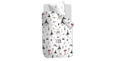 Beddinghouse Kids Paris Girl dekbedovertrek pink 140x200/220