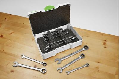 Festool SYS3 S 76-RRS-Set Ringratel-steeksleutelset 10-delig in Systainer S - 578117 - thumbnail