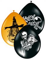 Halloween ballonnen 30cm 8 stuks - thumbnail