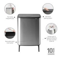 Brabantia Bo touch bin hi 60 liter mineral concrete grey - thumbnail