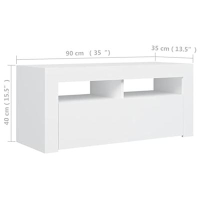 Tv-meubel met LED-verlichting 90x35x40 cm wit Tv-meubel met LED-verlichting 90x35x40 cm wit