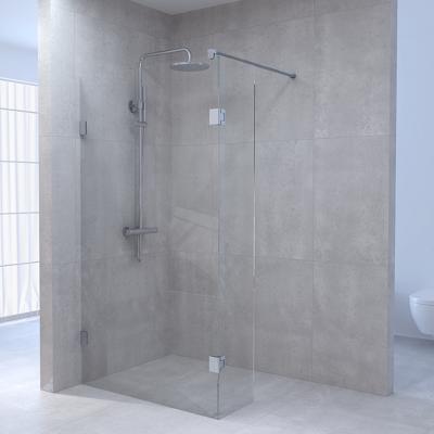 BRAUER Create Inloopdouche - 120x200cm - profielloos - 40cm - draaibare zijwand - antikalk - 8mm veiligheidsglas - chroom 4JC3-120/40CH