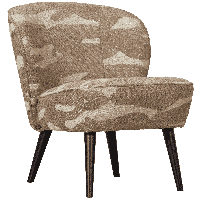 WOOOD Fauteuil 'Sara' Geweven, kleur Camouflage Groen - thumbnail