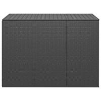 Tuinbox 145x100x103 cm polyetheen rattan zwart - thumbnail