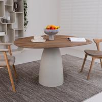 Brix Organische Eettafel 'Marron' Mangohout, 140 cm, kleur Ivoor - thumbnail