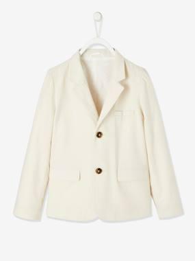 Feestelijk jasje voor jongens van katoen/linnen lichtbeige
