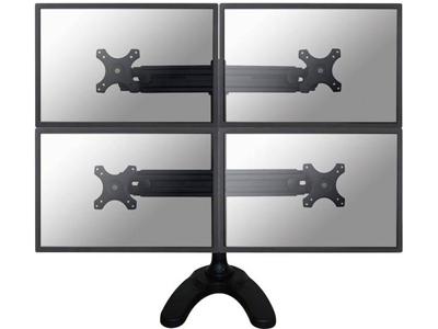 Neomounts FPMA-D700DD4 Monitorvoet Aantal monteerbare displays: 4 Display(s) 48,3 cm (19) - 76,2 cm (30) Zwart In hoogte verstelbaar, Kantelbaar, Zwenkbaar,