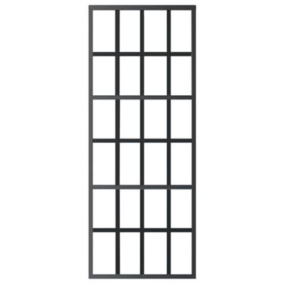 Schuifdeur 76x205 cm ESG-glas en aluminium zwart - thumbnail