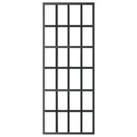 Schuifdeur 76x205 cm ESG-glas en aluminium zwart - thumbnail