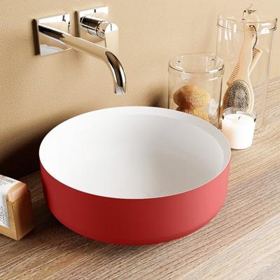 MONDIAZ COSS Waskom solid surface 36cm kleur Fire / Talc MONDIAZ COSS Waskom solid surface 36cm kleur Fire / Talc