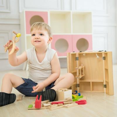 Classic World houten gereedschapskoffer, 35dlg. Classic World houten gereedschapskoffer, 35dlg.