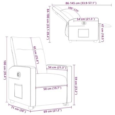 Sta-op-stoel elektrisch verstelbaar stof lichtgrijs