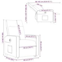 Sta-op-stoel elektrisch verstelbaar stof lichtgrijs - thumbnail
