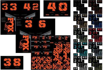 Fox Racing Shox Custom Fork and Shox Kit 2021 Sticker Set