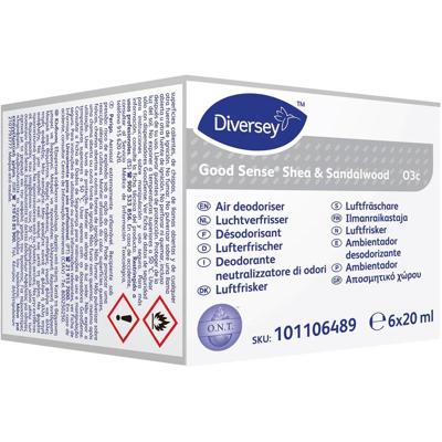 Good Sense navulling voor automatische luchtverfrisser, Shea & Sandalwood, pak van 6 stuks