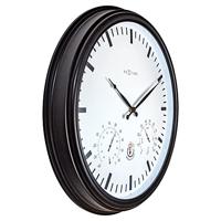 NeXtime NE-4306ZW Buitenweerstationklok Ø50 8 Cm Kunststof Zwart Zonnebloem - thumbnail