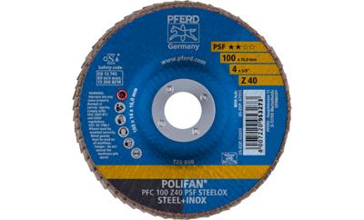 PFERD TOOLS 67764100 PFC 100 Z 40 PSF STEELOX/16,0 Lamellenschijf Diameter 100 mm Boordiameter 16 mm RVS, Staal 10 stuk(s) PFERD TOOLS 67764100 PFC 100 Z 40 PSF STEELOX/16,0 Lamellenschijf Diameter 100 mm Boordiameter 16 mm RVS, Staal 10 stuk(s)