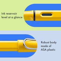 Kalligrafiepen Lamy Safari 018M Geel Blauw - thumbnail