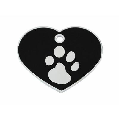 Naamplaatje Imarc Heart Zwart Zilverkleurig