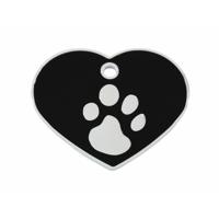 Naamplaatje Imarc Heart Zwart Zilverkleurig - thumbnail