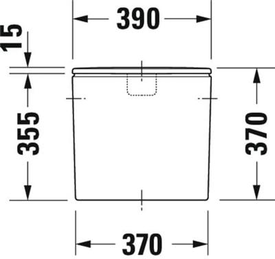 Duravit Durastyle duobloc reservoir 6 ltr. Wit