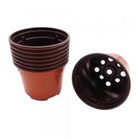 Plastic stekpotjes H7x dia. 9,5cm set a 8 stuks Nature - Nature - thumbnail