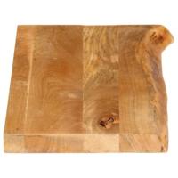 Tafelblad met natuurlijke rand 80x40x3,8 cm massief mangohout - thumbnail