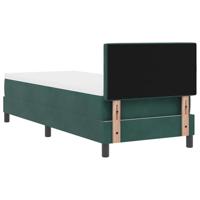 Boxspringbed met matras fluweel donkergroen 80x200 cm - thumbnail