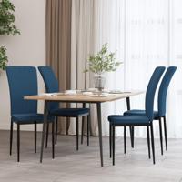 Eetkamerstoelen 4 st fluweel blauw - thumbnail