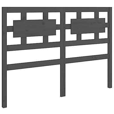 Hoofdbord 125,5x4x100 cm massief grenenhout grijs