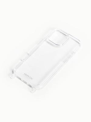 Høyde iPhone 16 Pro backcover - Telefoonhoes met koord - Blanc Bliss