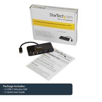 StarTech.com USB-C naar Ethernet adapter met 3 poorts USB 3.0 hub en Power Delivery - thumbnail