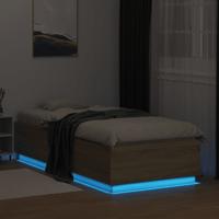 Bedframe met LED-verlichting sonoma eikenkleurig 120x190 cm - thumbnail