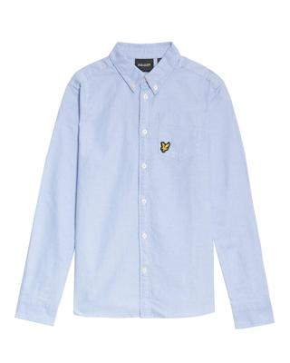 Lyle & Scott winter oxford shirt jongens - blauw