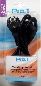 Enzo Pro-1 Voedingskabel 230 volt voor computer 1,5 meter haaks - 9278700