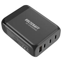 VOLTCRAFT UC-3C1A100W02 USB-oplader 100 W 3x USB-C, 1x USB-A USB PD Zwart Binnen GaN, USB Power Delivery (USB-PD), Snellader - thumbnail
