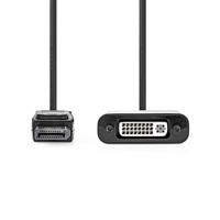 DisplayPort - DVI-Kabel | DisplayPort Male - DVI-D 24+1-Pins Female | 0,2 m | Zwart - thumbnail
