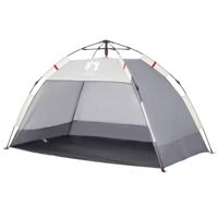 VidaXL Strandtent 2-persoons waterdicht snelontgrendeling grijs - thumbnail