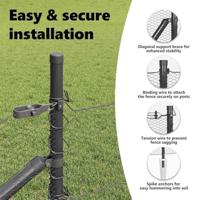 VidaXL Afrasteringspaal grijs 10 x 0,8 m (13 mm gaas) staal en pvc - thumbnail