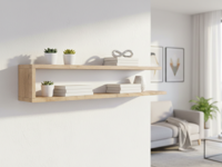 Wandplank SINO 180 cm eik/hoogglans wit - thumbnail