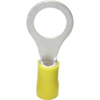 TRU COMPONENTS 1583003 Ringkabelschoen Dwarsdoorsnede (max.): 6 mm² Schachtdiameter: 5.30 mm Deels geïsoleerd Geel 1 stuk(s) - thumbnail