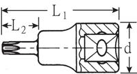 Stahlwille 54 TX T 27 03100027 Binnen-Torx Dopsleutel-bitinzet T 27 1/2 (12.5 mm) - thumbnail