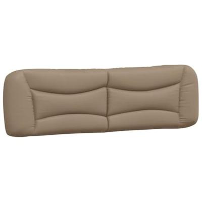 Bed met matras kunstleer cappuccinokleurig 180x200 cm